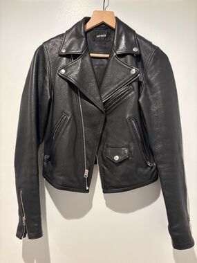 Buck Mason Women's Leather Moto Jacket